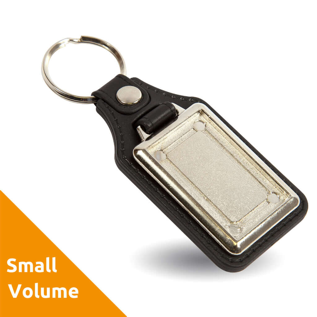 Buy MD40 Rectangular Blank Medallion PU Leather Photo Insert Keyring - 40 x 25mm from £1.50 Online