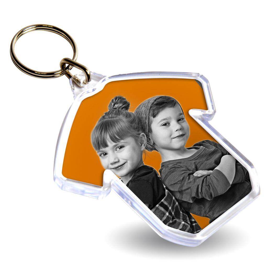 Buy S-Shirt Shaped Blank Plastic Photo Insert Keyring - 60 x 38mm - Pack of 50 from £30.60 Online