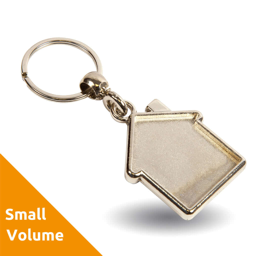 Buy Small Volume - Shaped Blank Metal Photo Insert Keyring from £1.50 Online
