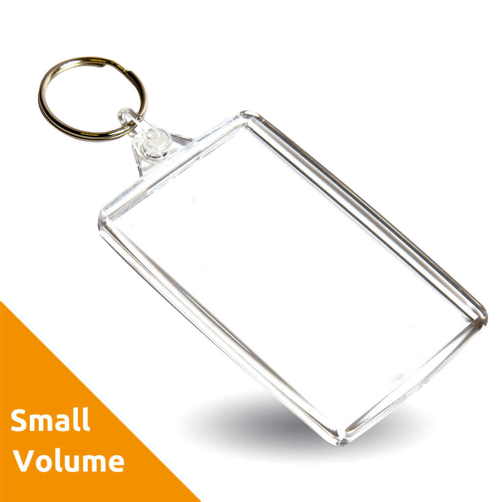 Buy Small Volume - 70 x 45mm Blank Acrylic Photo Insert Keyring from £0.85 Online