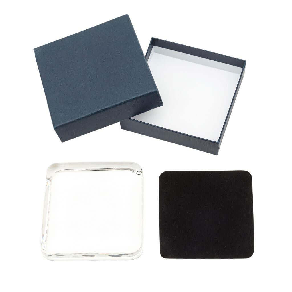 Buy Square 90 x 90mm Diameter Glass Paperweight Kit - Insert Size 75 x 75mm - Pack of 6 from £42.42 Online