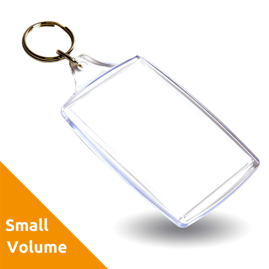 Buy Small Volume - 70 x 45mm Blank Acrylic Photo Insert Keyring from £0.85 Online