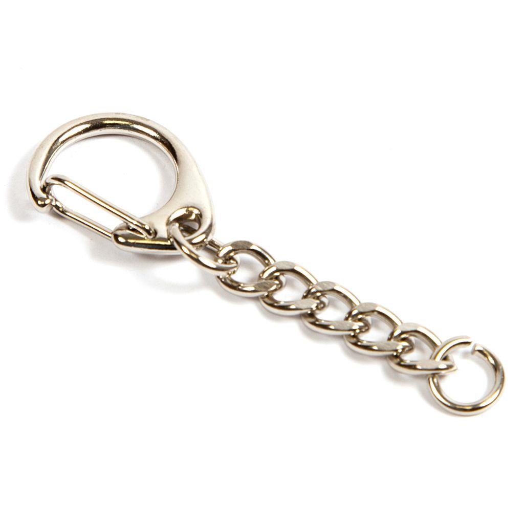 Buy 16mm `C` Ring with Nickel Plated Spring Clip and Keychain - Pack of 50 from £11.00 Online