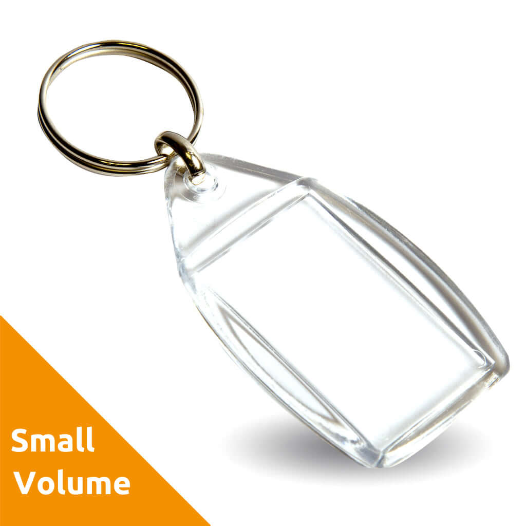 Buy Small Volume - 40 x 25mm Blank Acrylic Photo Insert Keyring from £0.85 Online