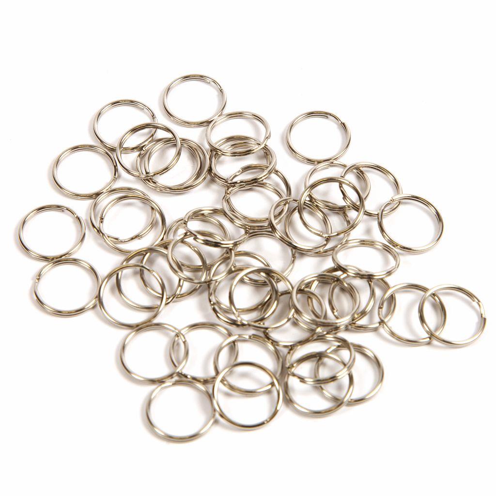 Buy 12mm Nickel Plated Spring Steel Split Ring - Pack of 50 from £2.45 Online