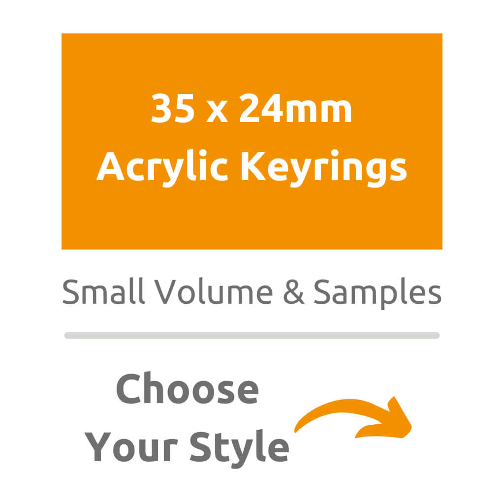 Buy Small Volume - 35 x 24mm Blank Acrylic Photo Insert Keyring from £0.85 Online