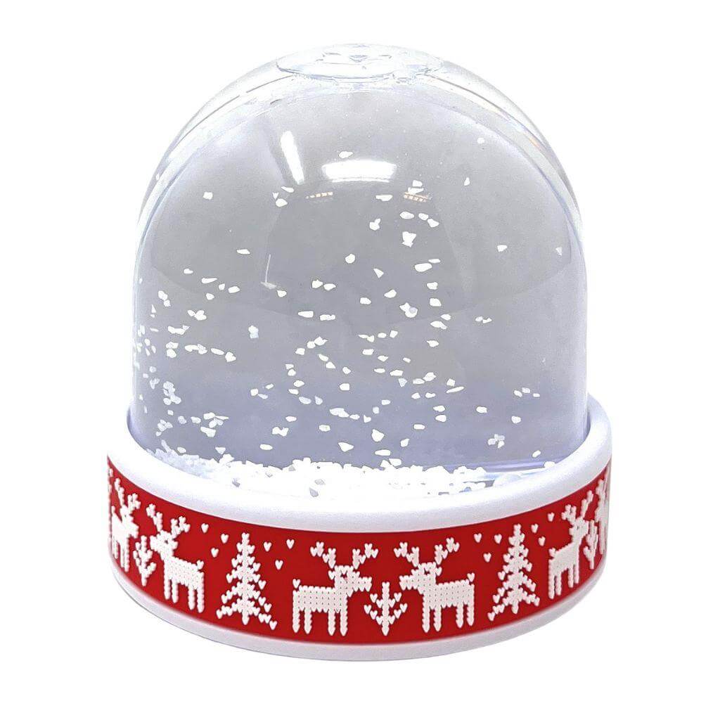 Buy 70 x 62mm Blank Red Reindeer Snow Dome - Pack of 6 from £30.78 Online
