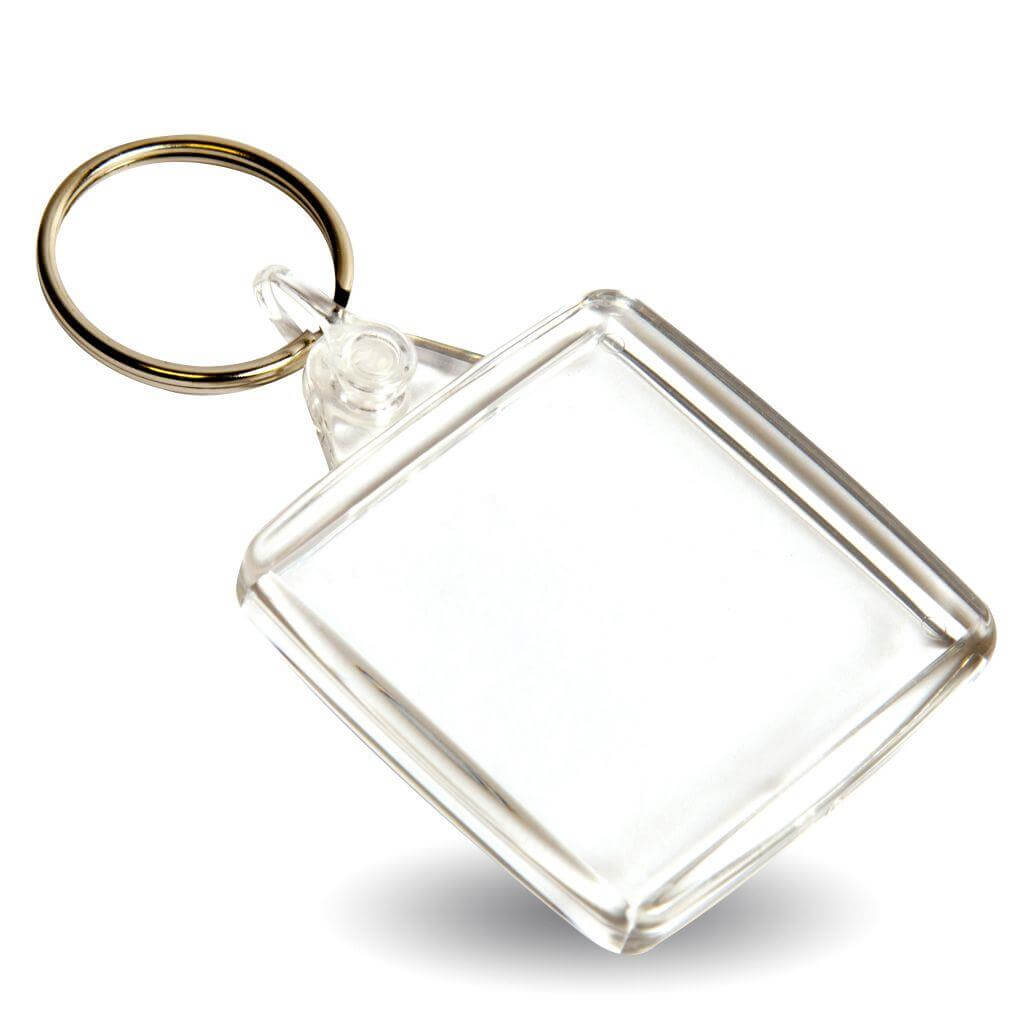 Buy U202 Square Blank Plastic Photo Insert Keyring - 38mm - Pack of 50 from £26.95 Online