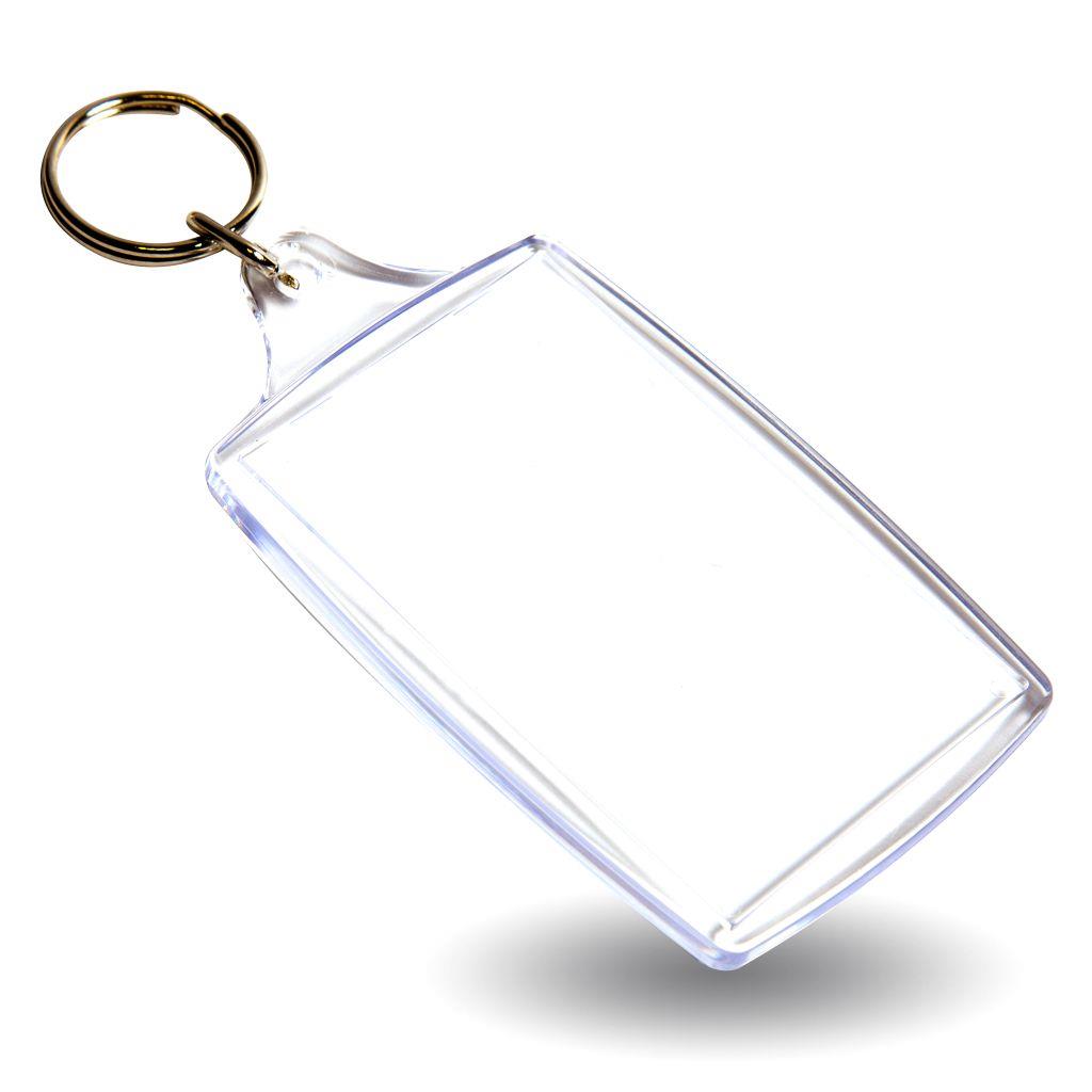 Buy L4 Rectangular Blank Plastic Photo Insert Keyring - 70 x 45mm ...