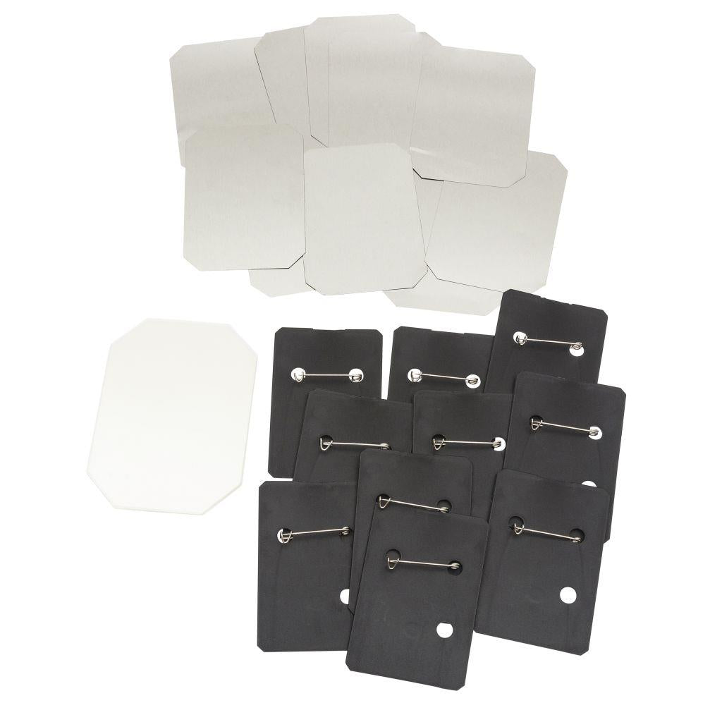 Buy 79 x 54mm G Series Portrait Pin Back Components - Pack of 100 from £40.84 Online