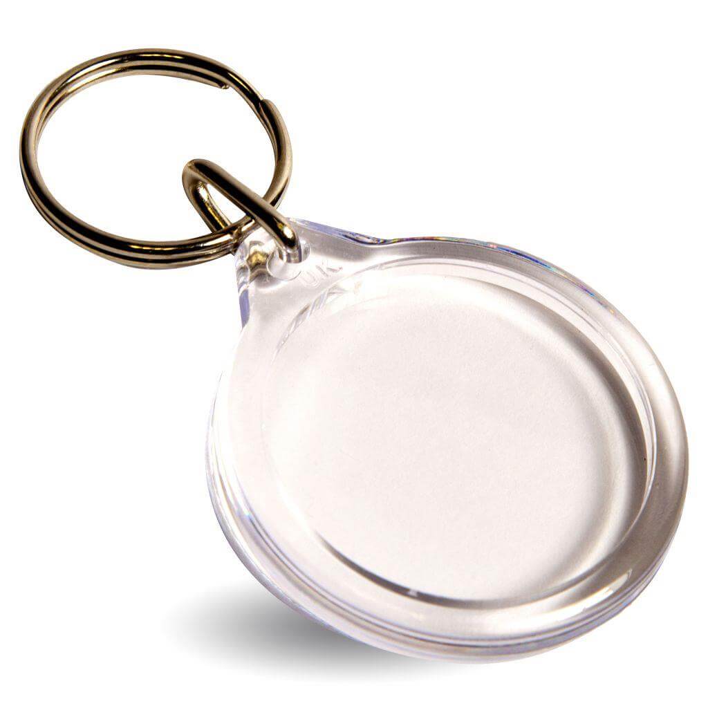 Buy I1 Round Blank Plastic Photo Insert Keyring - 33mm - Pack of 50 from £21.42 Online