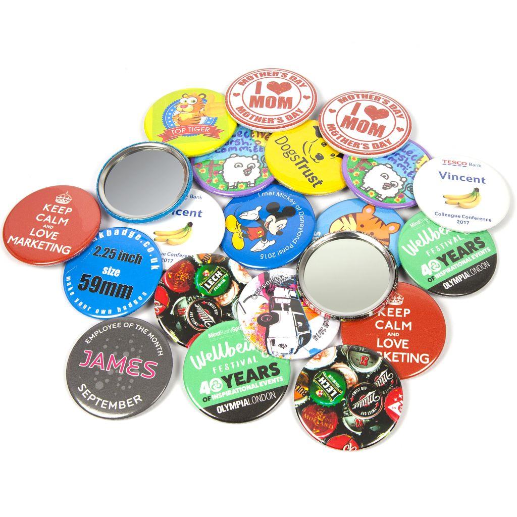 Buy 59mm Round G Series Pocket Mirror Button Badge Components - Pack of 100 from £61.00 Online