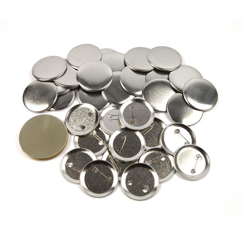 Buy 50mm Round G Series Metal Pin Back Button Badge Components - Pack of 100 from £19.03 Online