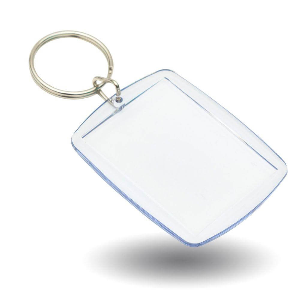 Buy A7 Rectangular Blank Plastic Photo Insert Keyring - 45 x 35mm - Individually Bagged - Pack of 10 from £4.80 Online