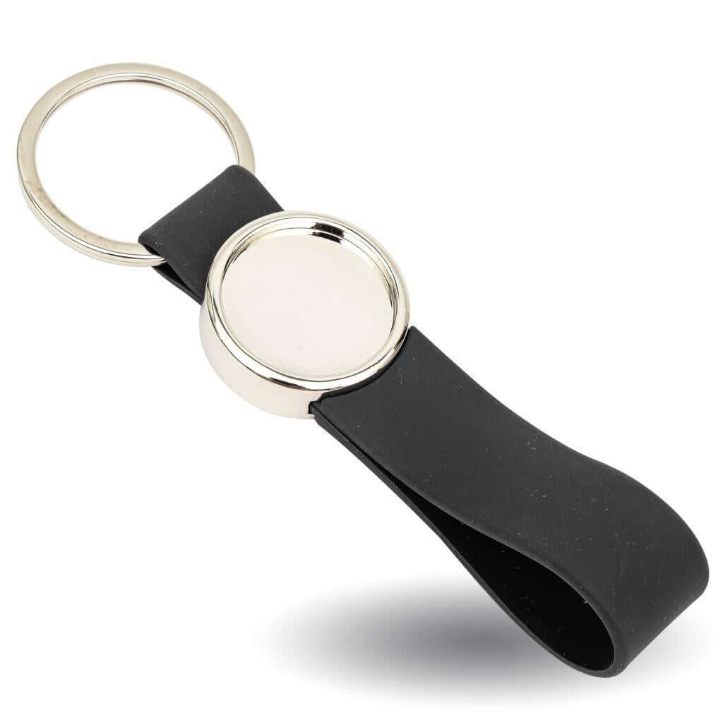 Buy MR25 Blank Metal Photo Keyring With Silicone Loop - Insert Size 25mm - Pack of 10 from £28.60 Online