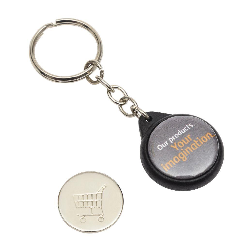 Buy G Series 25mm Badge Keyring With Trolley Coin - Pack of 100 from £90.61 Online