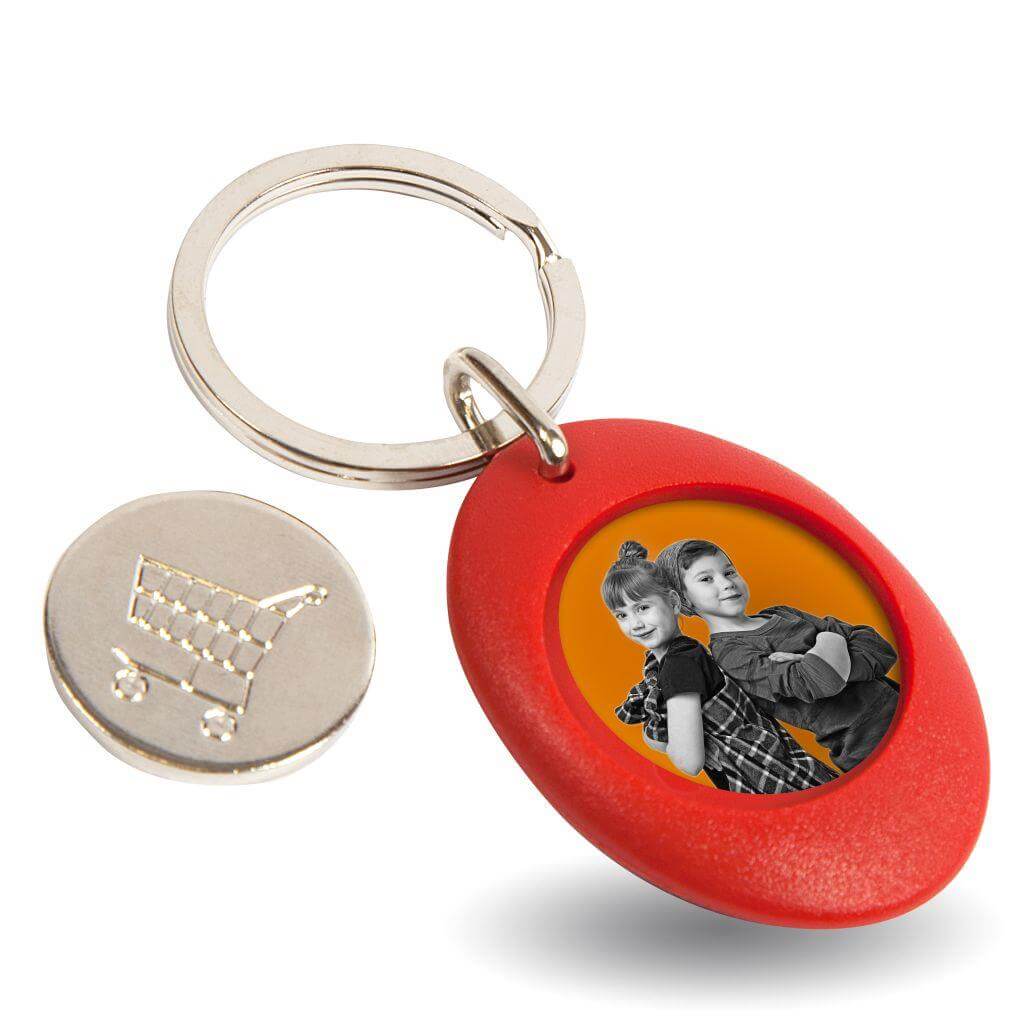 Buy CR-ZCOIN Round Blank Plastic Photo Insert Keyring with Shopping Trolley Coin - 25mm - Pack of 10 from £8.81 Online