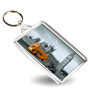L402 Rectangular Blank Plastic Photo Insert Keyring - 70 x 45mm - Pack of 50 online uk