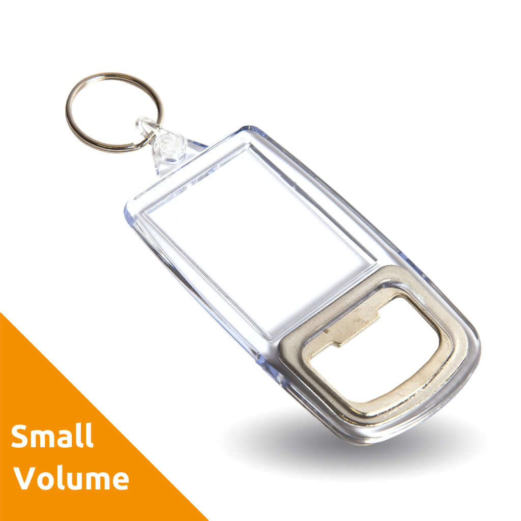 Buy Small Volume - 45 x 35mm Blank Acrylic Photo Insert Keyring from £0.85 Online
