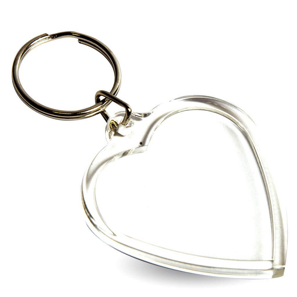 Buy Mini Heart Shaped Blank Plastic Photo Insert Keyring - 40 x 38mm - Pack of 50 from £15.91 Online