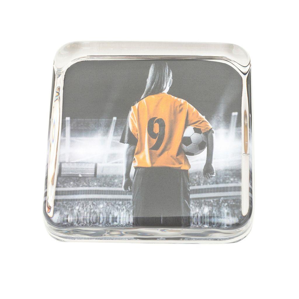 90mm Square Glass Paperweights with Felt Base (Pack of 6) – My Accessories