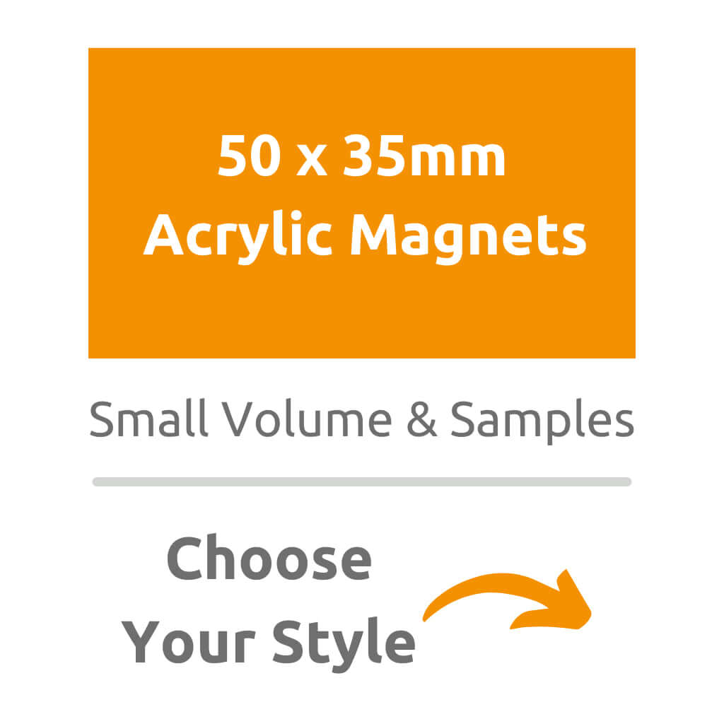 Buy Small Volume - 50 x 35mm Blank Acrylic Photo Insert Magnet from £0.85 Online