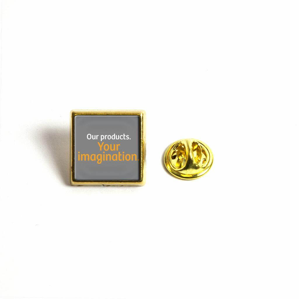 Buy 15mm Square Butterfly Pin Back Metal Blank Badge - Pack of 50 from £21.45 Online