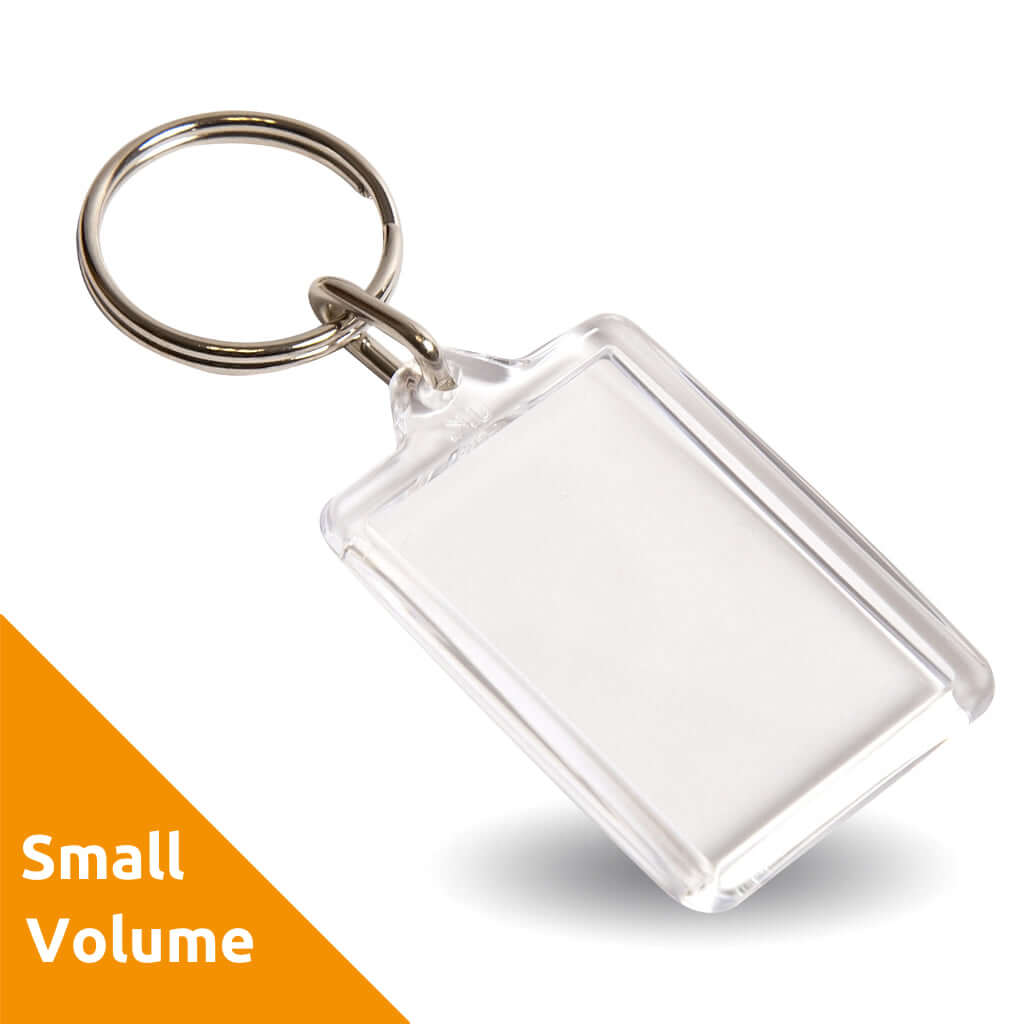 Buy Small Volume - 35 x 24mm Blank Acrylic Photo Insert Keyring from £0.85 Online