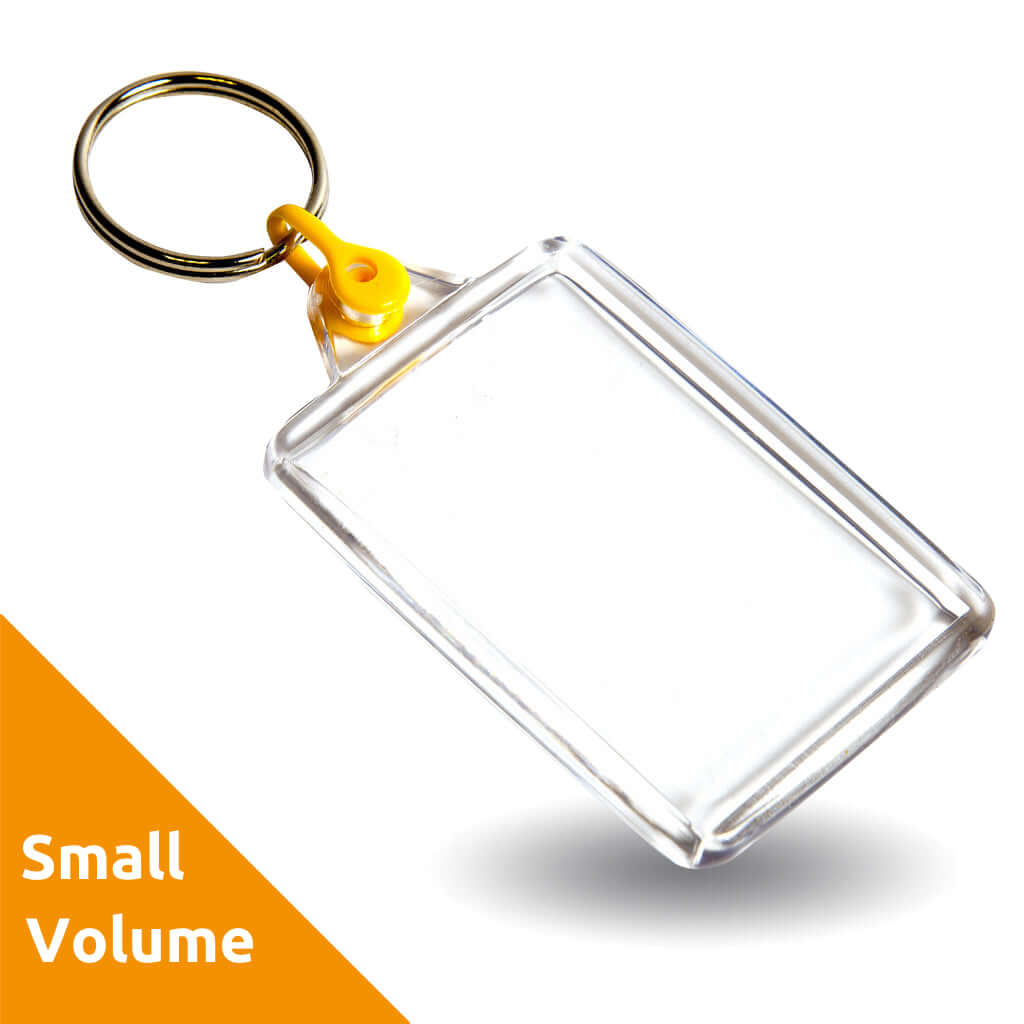 Buy Small Volume - 50 x 35mm Blank Acrylic Photo Insert Keyring from £0.85 Online