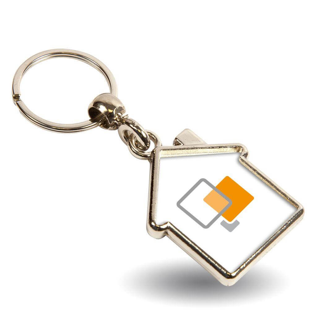Buy MY-D House Shaped Blank Metal Photo Insert Keyring - 35 x 33mm - Pack of 10 from £12.80 Online