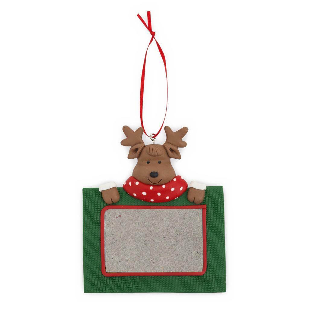 Buy 70 x 45mm Blank Reindeer Christmas Tree Ornament - Pack of 6 from £14.70 Online