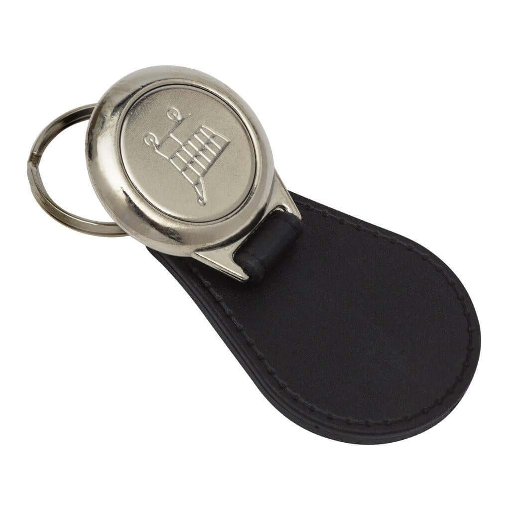 Buy Round Blank Medallion PU Leather Photo Insert Trolley Coin Keyring-25mm - Pack of 10 from £15.50 Online
