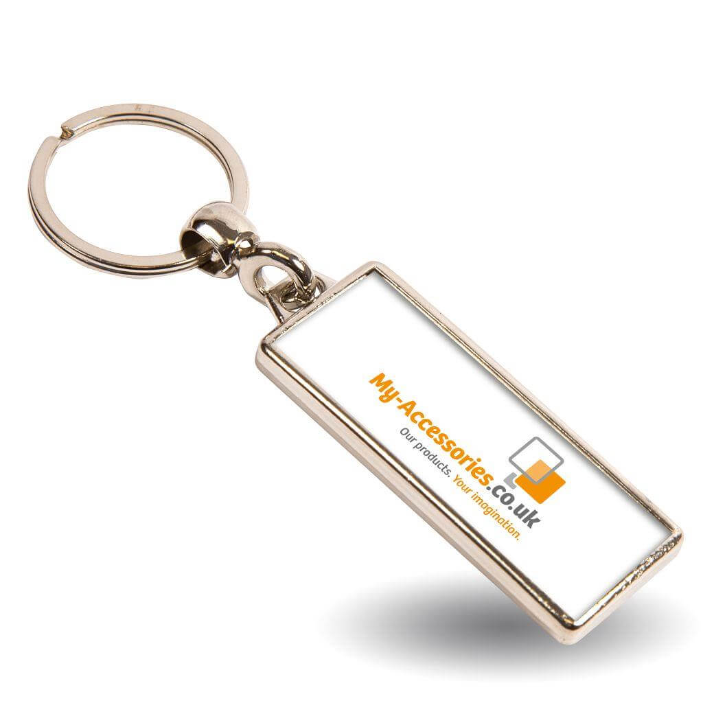 Buy MA-18D Rectangular Blank Metal Photo Insert Keyring - 50 x 18mm - Pack of 10 from £12.80 Online
