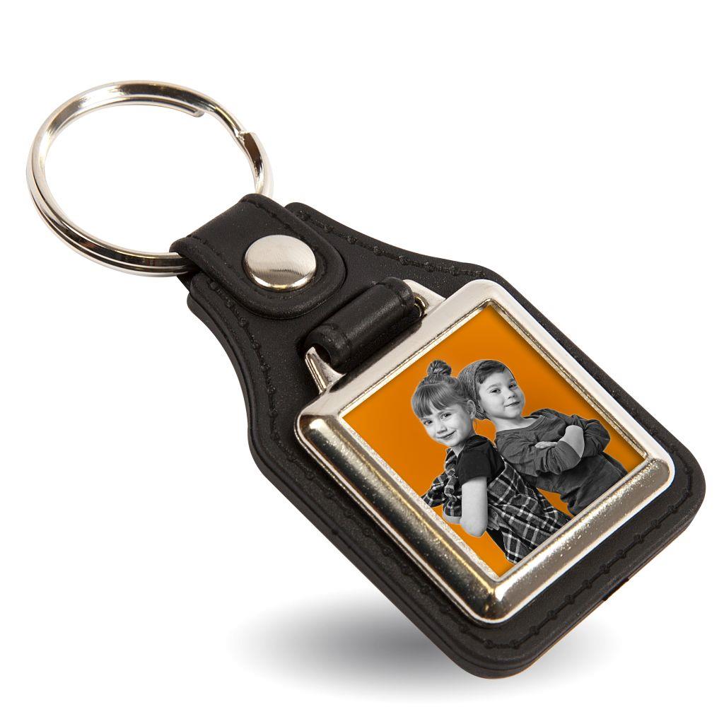 Buy MD10 Square Blank Medallion PU Leather Photo Insert Keyring - 25mm - Pack of 10 from £13.40 Online