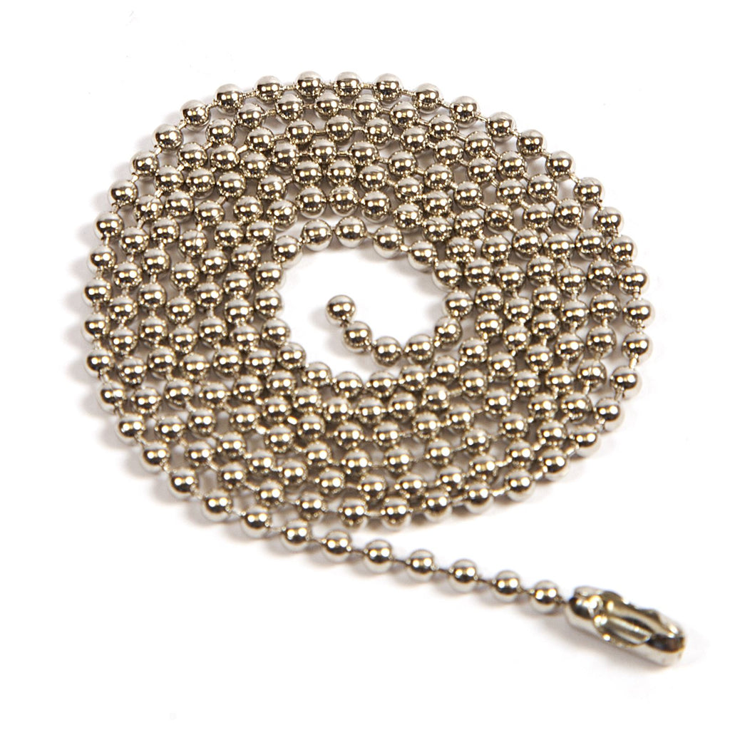 Buy 685mm (27 inch) Round 2.4mm Ball Chain With Connector - Pack of 50 from £38.14 Online