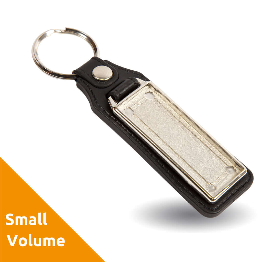 Buy MD18 Rectangular Blank Medallion PU Leather Photo Insert Keyring - 50 x 18mm from £1.50 Online