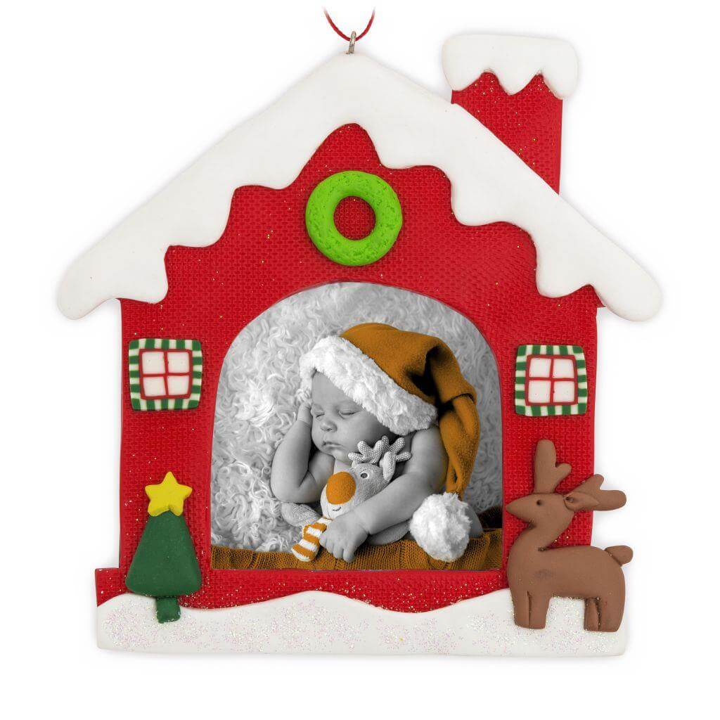 Buy 70 x 62mm Blank Snow House Christmas Tree Ornament - Pack of 6 from £14.58 Online