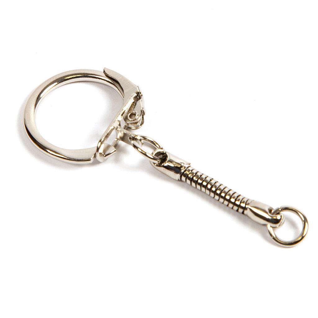 Buy 23mm Lever Side Nickel Plated Keychain with Snake Chain - Pack of 50 from £11.82 Online