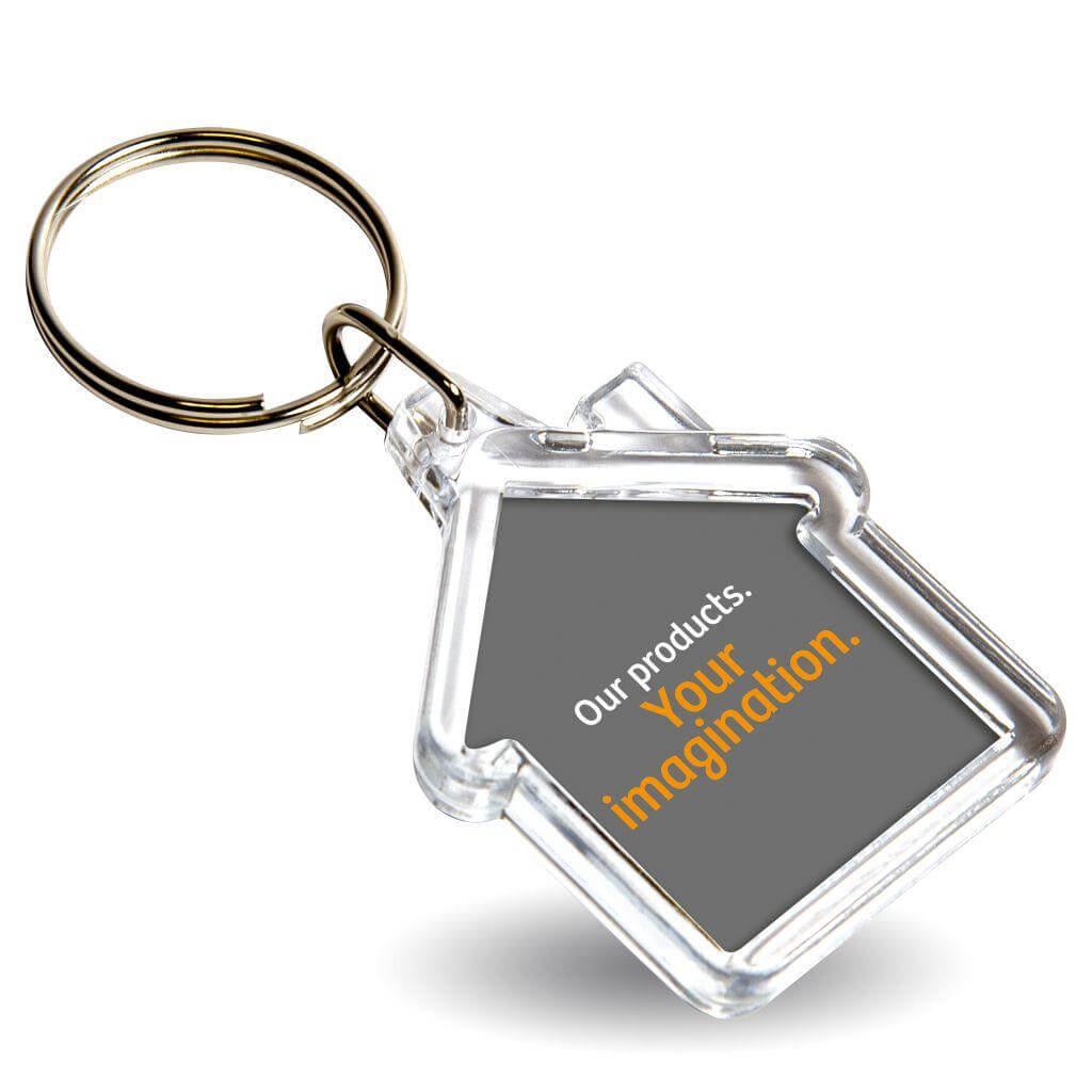 Buy Mini House Shaped Blank Plastic Photo Insert Keyring - 35 x 33mm - Pack of 50 from £15.91 Online