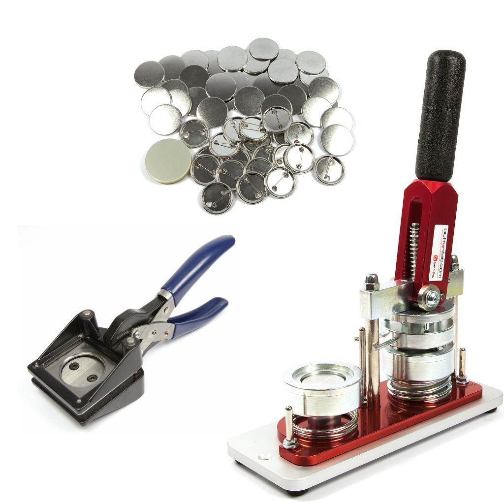 38mm Round G Series Button Pin Badge Machine - Including 100 Free Pin Back Components online uk