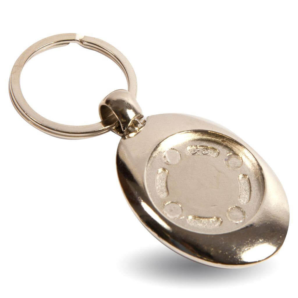 Buy MZ-25 Round Blank Metal Photo Insert Keyring with Shopping Trolley Coin - 25mm - Pack of 10 from £13.09 Online
