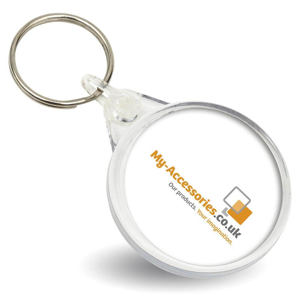 Buy 38mm Round Blank Plastic Photo Insert Keyring - Pack of 50 from £24.48 Online