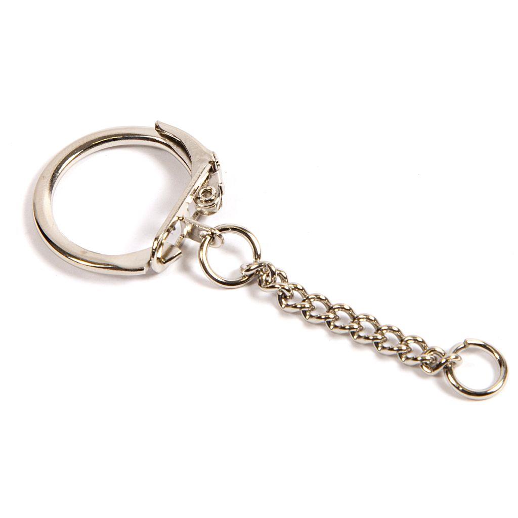 Buy 23mm Lever Side Nickel Plated Keychain with Long Keychain - Pack of 50 from £6.60 Online