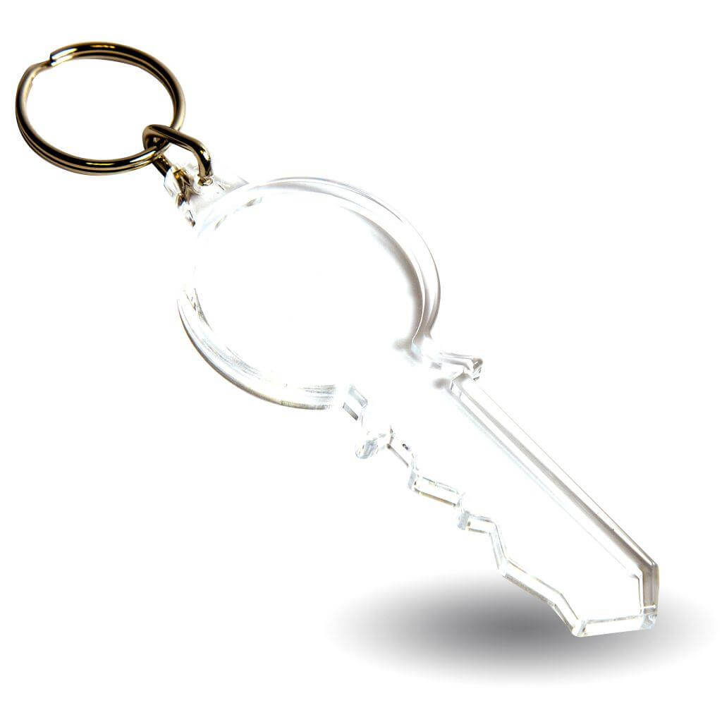 Buy S-Key Shaped Blank Plastic Photo Insert Keyring - 79 x 32mm - Pack of 50 from £30.60 Online