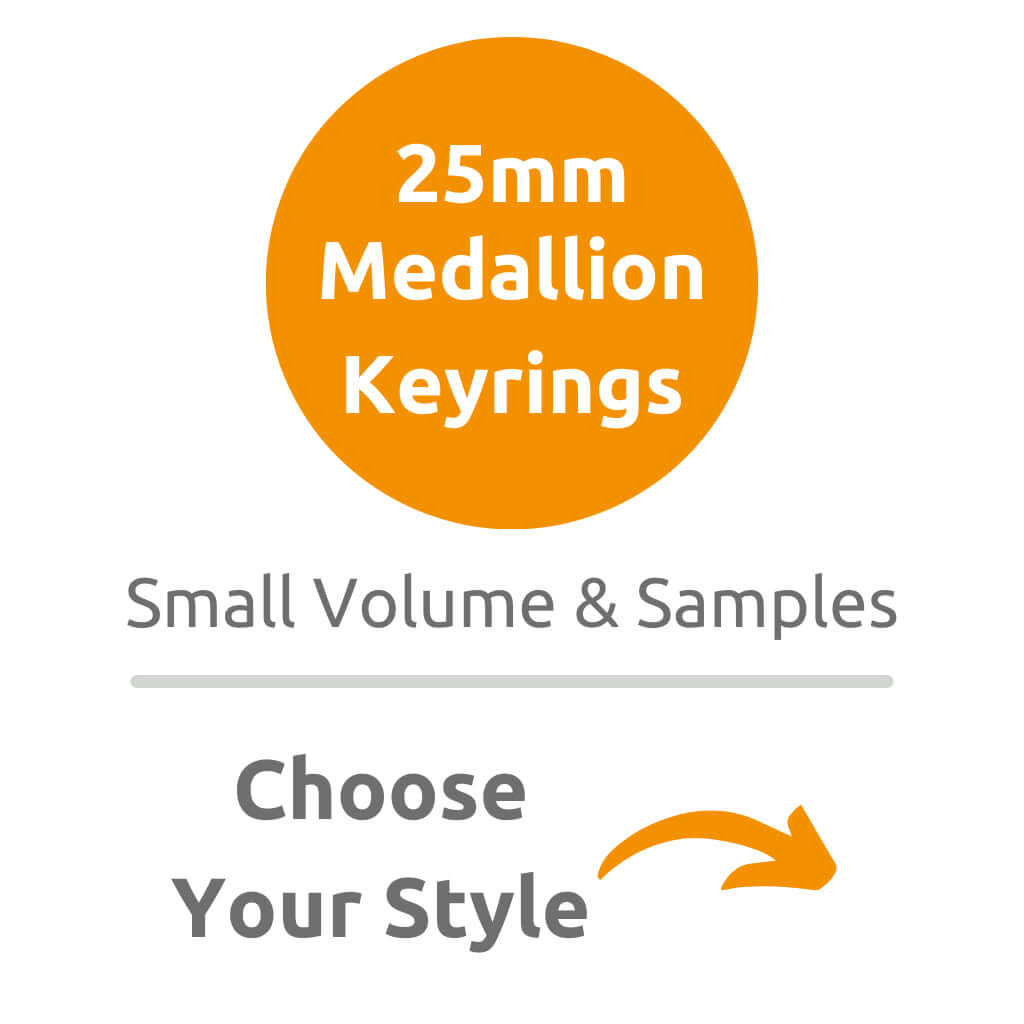 Buy Small Volume - 25mm Blank Medallion Photo Insert Keyring from £1.50 Online