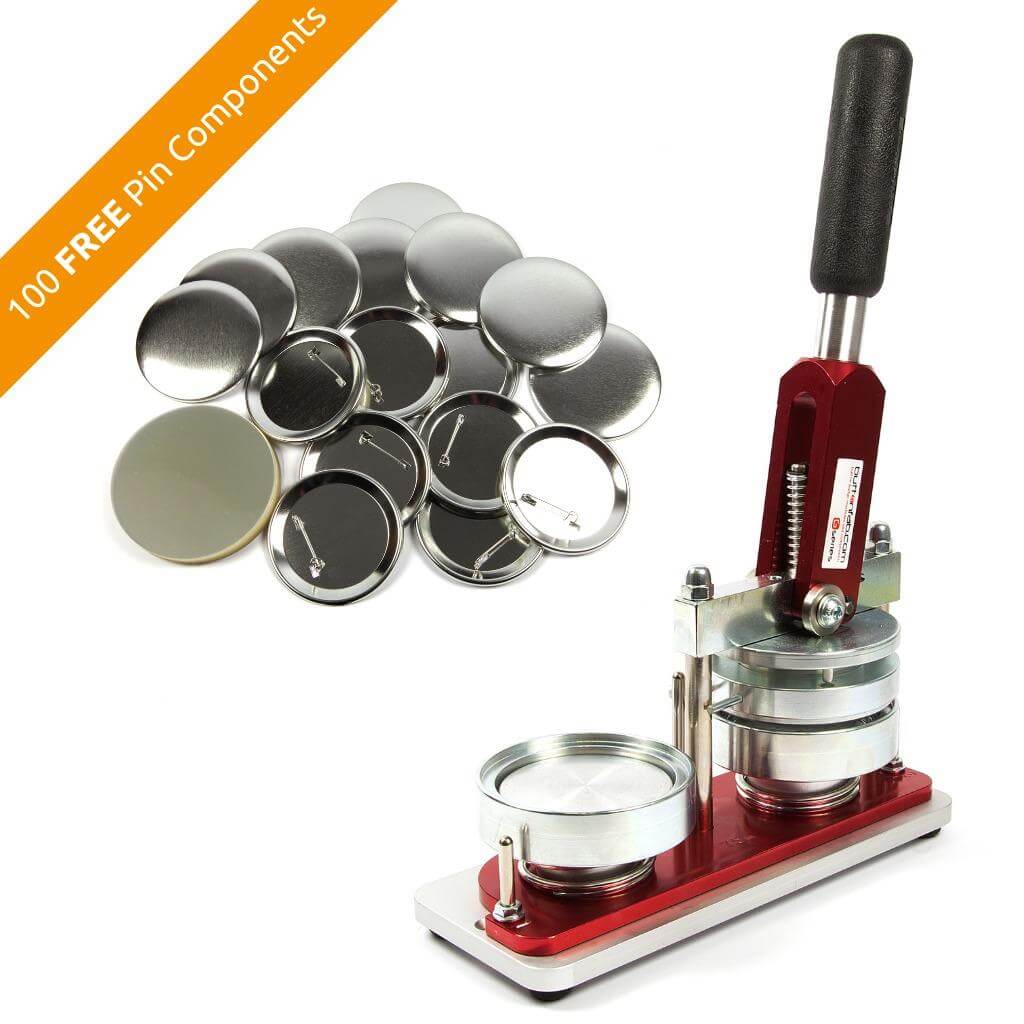 Buy 75mm Round G Series Button Pin Badge Machine - Including 100 Free Pin Back Components from £305.00 Online