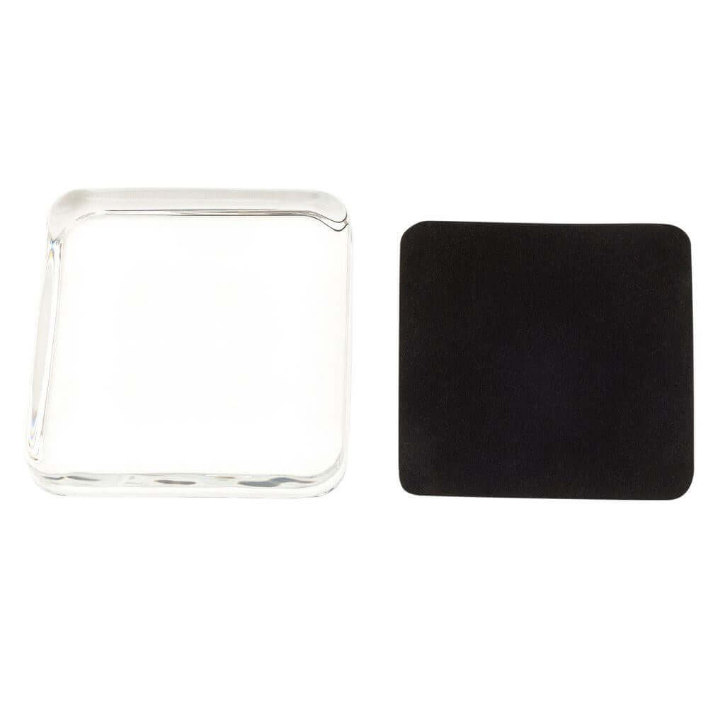 Buy Square 90 x 90mm Diameter Glass Paperweight + Felt Base - Insert Size 75 x 75mm - Pack of 6 from £35.28 Online