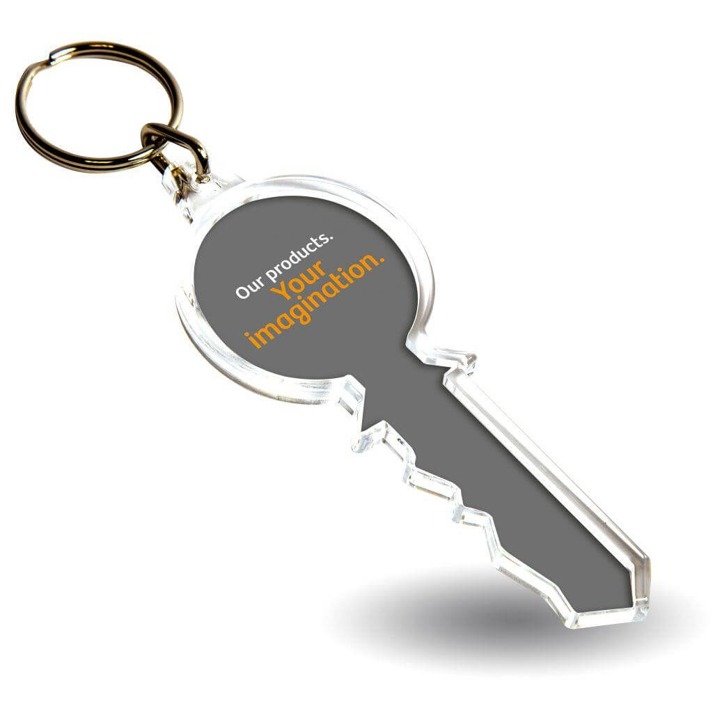 Buy S-Key Shaped Blank Plastic Photo Insert Keyring - 79 x 32mm - Pack of 50 from £30.60 Online