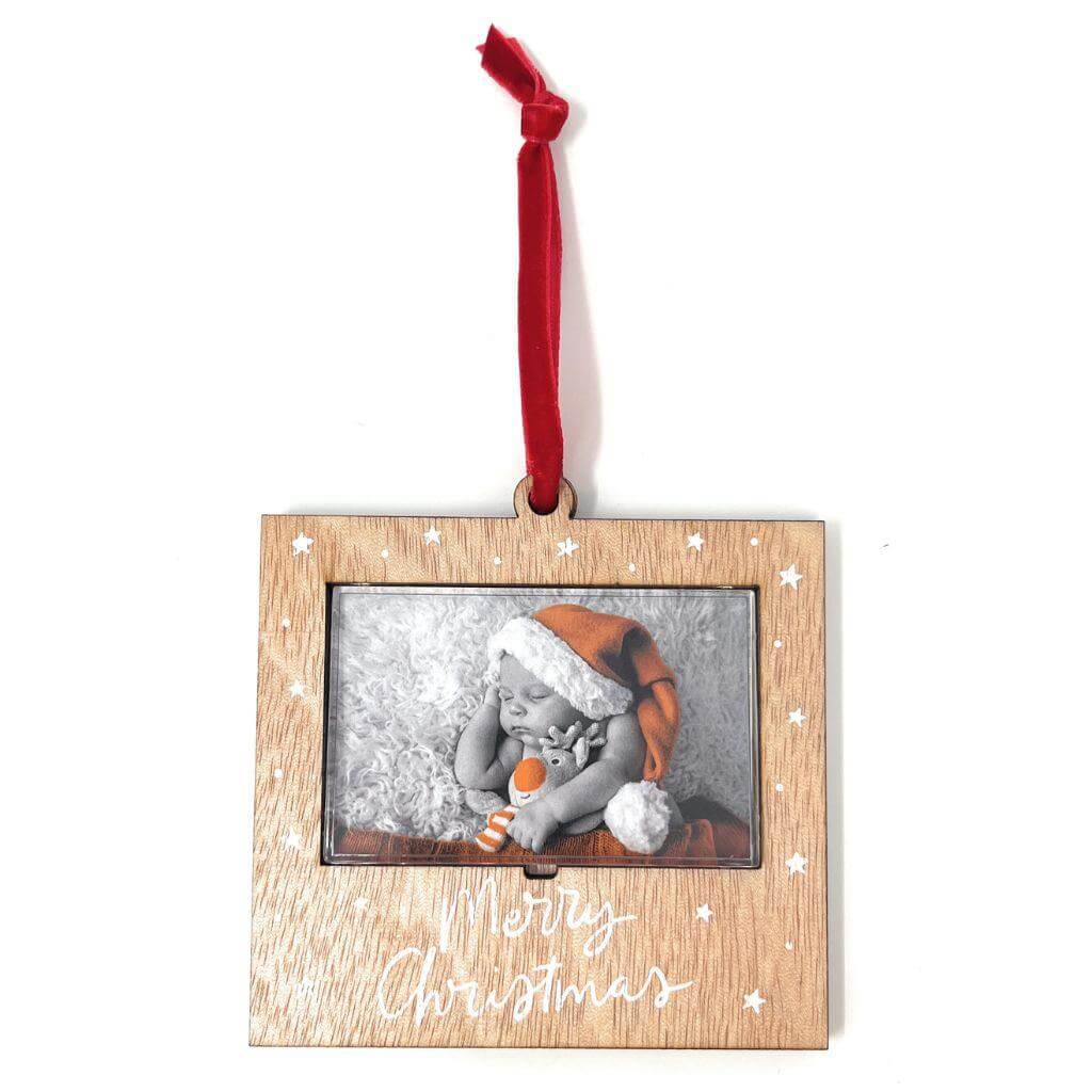 Buy L4 Wooden Xmas Hanger - White Merry Christmas - Insert 70 x 45mm - Pack of 6 from £28.08 Online