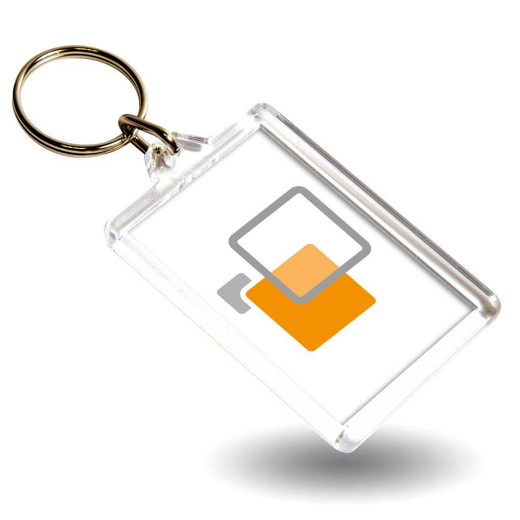 Buy C1 Rectangular Blank Plastic Photo Insert Keyring - 50 x 35mm - Individually Bagged - Pack of 10 from £4.80 Online